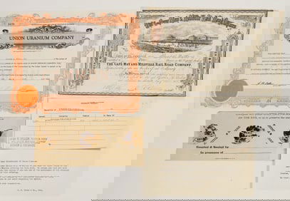 Misc. Stocks/Ephemera, 1865-1954 (3) [199412]