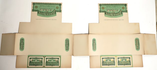 Bank Note Cigar Cardboard Unused Boxes, 2 [196521]