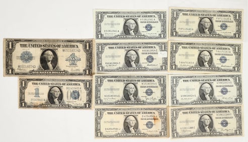 U.S. $1 Silver Certificates (10 different) [200931]