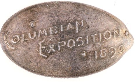 Columbian Fair Elongated Barber Dime - Date Legible! [202583]