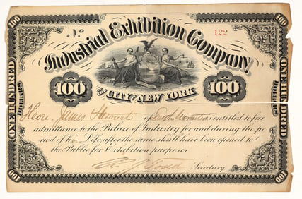 Industrial Exhibition Co. Of The City of New York Stock Admission Certificate [200236]