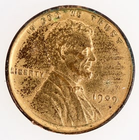 Gold Plated 1909 VDB Lincoln Cent [200423]