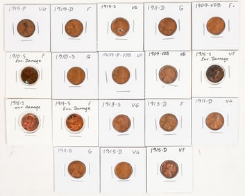 Lincoln Cents 1909 VDB-1919 (18) [200386]
