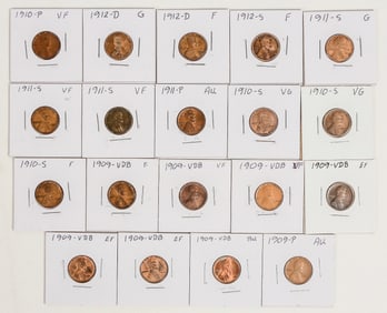 Lincoln Cents 1909-1912 (19) [201425]
