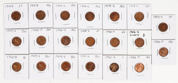 Lincoln Cents 1919-1928 (20) [201431]