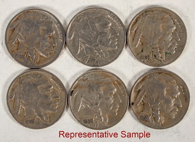 Buffalo Nickels 1935-1937 (188) [201516]