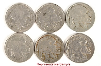 Buffalo Nickels G-F (240) [201042]