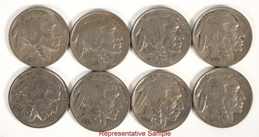 Buffalo Nickels VF-EF (80) [201040]