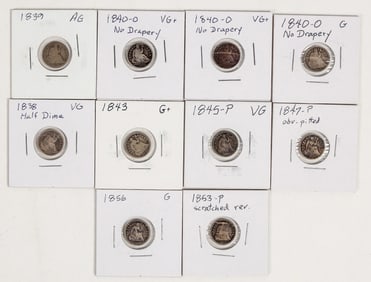 Liberty Seated Half Dimes (10) [201331]