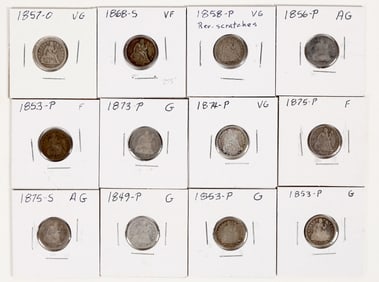 Liberty Seated Dimes (12) [201178]