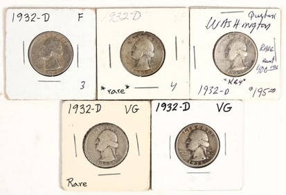 Washington Quarter Key Date 1932-D (5) [201427]