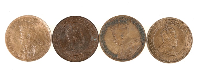 Canadian Large Cents (4) [199857]