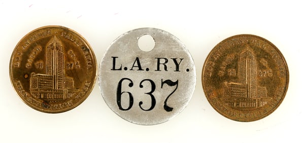 Los Angeles Transportation Tokens, 3 pcs [190717]