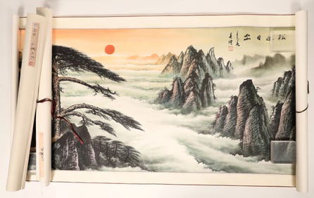 Lot x3, Scroll paintings, Wu Zeng [181360]