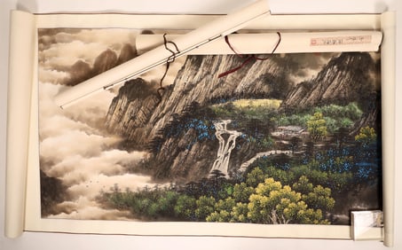Lot x3, Scroll paintings, Wu Zeng [181362]
