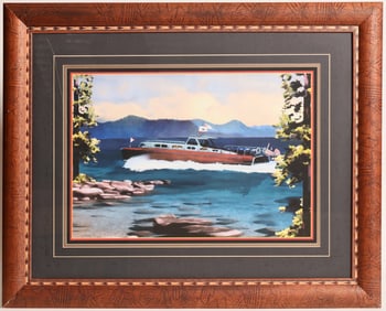 Bailey, Paul Painting: Boat on Lake - Framed [184069]