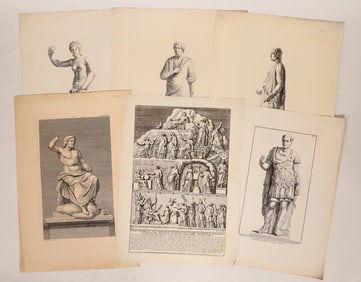 Intaglio Prints: Greek & Roman Statues (6) [179990]