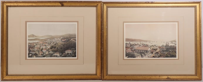 Havana Cuba Prints Framed Matched Pair 1850s [184664]