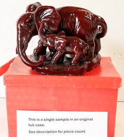 Mom & Baby Elephant Resin Figurines (4) [196247]
