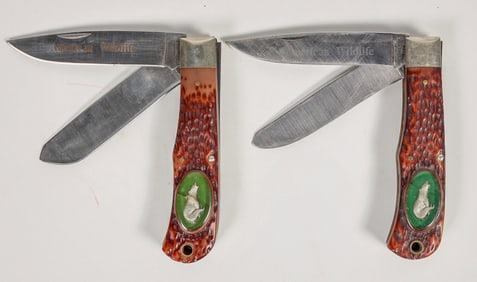 A Pair of Camillus American Wildlife Knives Both Bears (2) [202216]
