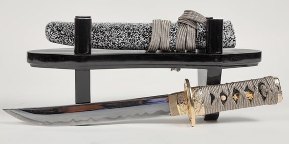 Japanese Tanto Display Knife with Stand  [202211]