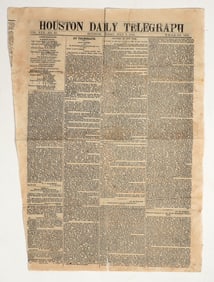 Texas Newspaper Front Page, 1864, Civil War material [201443]