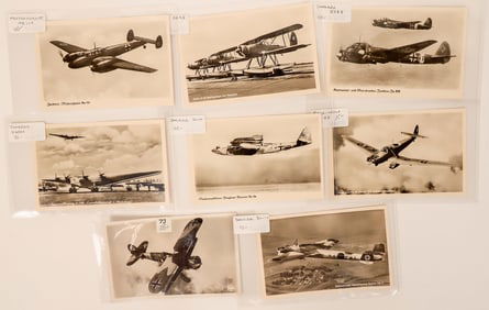 Hitler Stamp & German Aircraft Postcards (8) [183775]