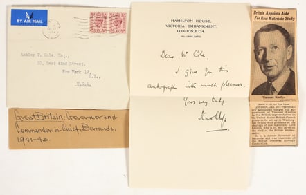 1950 Autograph of Viscount Knollys [200583]