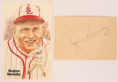 HOF Baseball Rogers Hornsby Autograph Cut [182244]