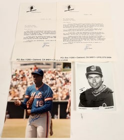 MLB Gooden, Candiotti and Joe Morgan & Scooter Autographs (5)  [188557]