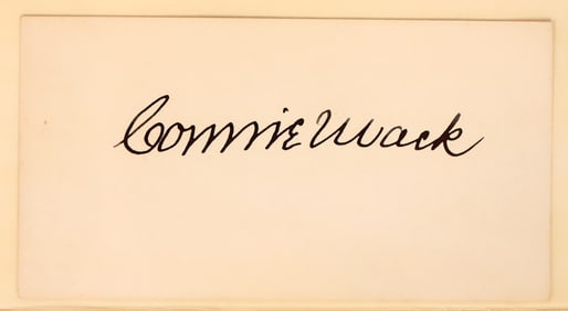HOF Connie Mack Autograph Cut [181919]