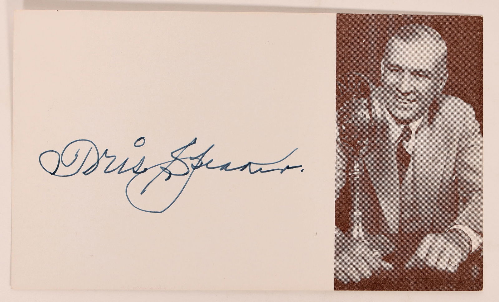 HOF-Tris Speaker Autograph Cut [182241]: Tristram Edgar Speaker (1888 - 1958), nicknamed "the Gray Eagle", was an American professional baseball player. Considered one of the greatest players in the history of Major League Baseball, he compi