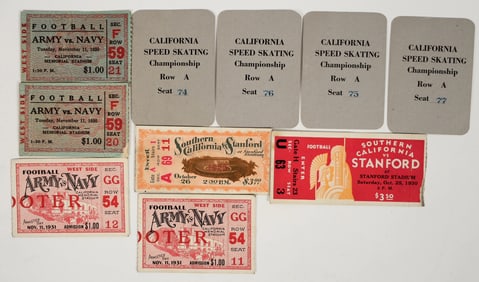 California Major Sporting Event Tickets, 1930s [202056]