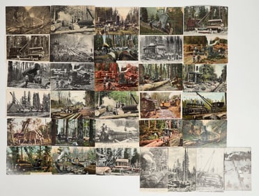 Early Postcards of the Logging Donkey Engines and Stem Loaders in the West (32) [200767]