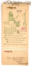 Rare 1913 Postcard Calendar [201459]