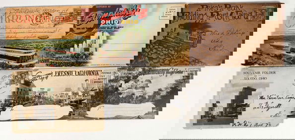 Various U.S. Postcard Folders (6) [201145]