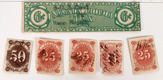 Nevada Revenue Stamps - (6) [199898]