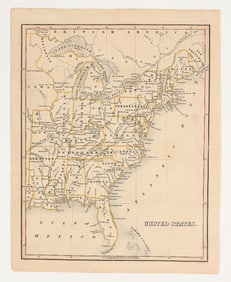 Antique 1843 Map of the Eastern & Southern US [201360]