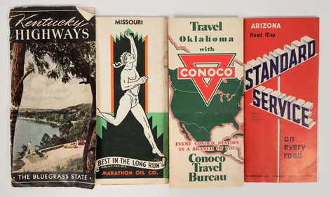 Four Different US Travel Maps, 1930s-40s [202162]