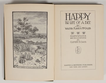 'Happy: The Life of a Bee', 1917 Illustrated Novel [198590]