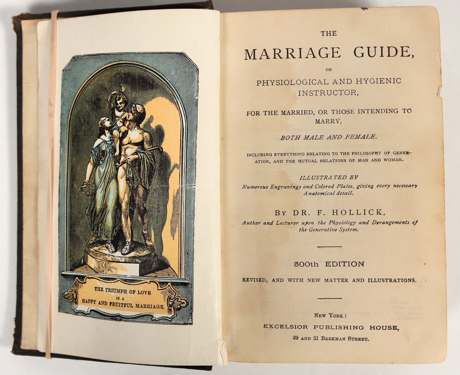 "The Marriage Guide", 1883 Sex Advice Book [202120]: A copy of "The Marriage Guide: or, Physiological and Hygienic Instructor, for the Married, or Those Intending to Marry, both Male and Female, Including Everything Relating to the Philosophy of Generat