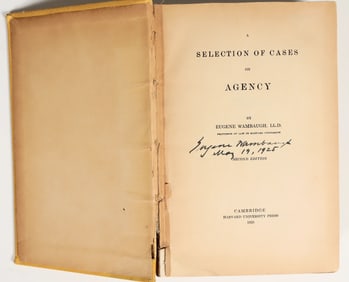 Signed Legal Book by Harvard Prof., 1925 [198591]