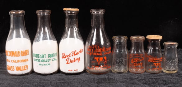 Grass Valley, NV Milk Bottle Collection (8) [194391]