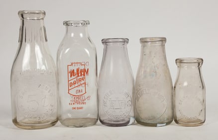 Lot of 5 California & Nevada Milk Bottles [201309]