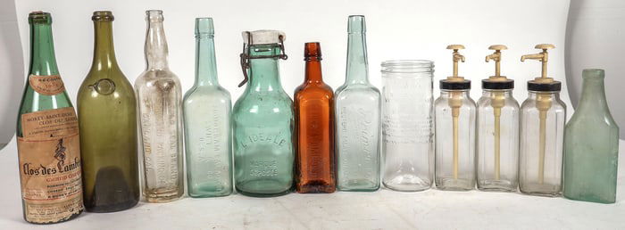 Food, Wine & Liquor Bottles, 12 [195556]