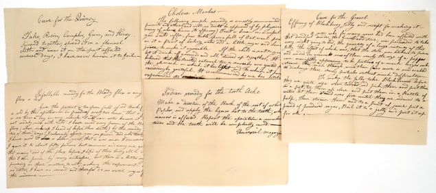 Medicinal Remedies Letters c1830s (5)  [189945]