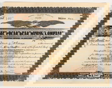 Polar Bear Mining Company Stock Certificate, 1908 [204772]