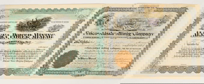 Two Different Alaska Mining Stock Certificates  [204916]