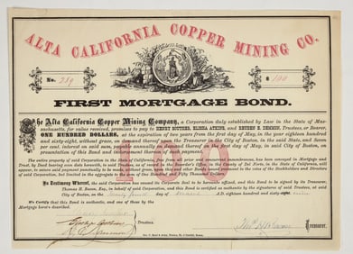 Alta California Copper Mining Co. Bond [201211]