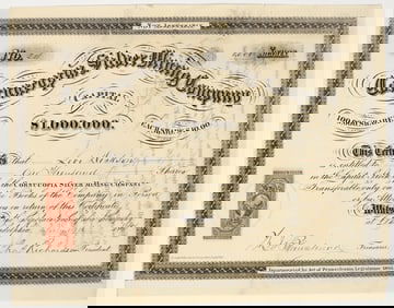 Cornucopia Silver Mining Co. Stock Certificate, Mono County, California, 1866 [204814]